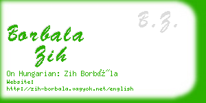 borbala zih business card